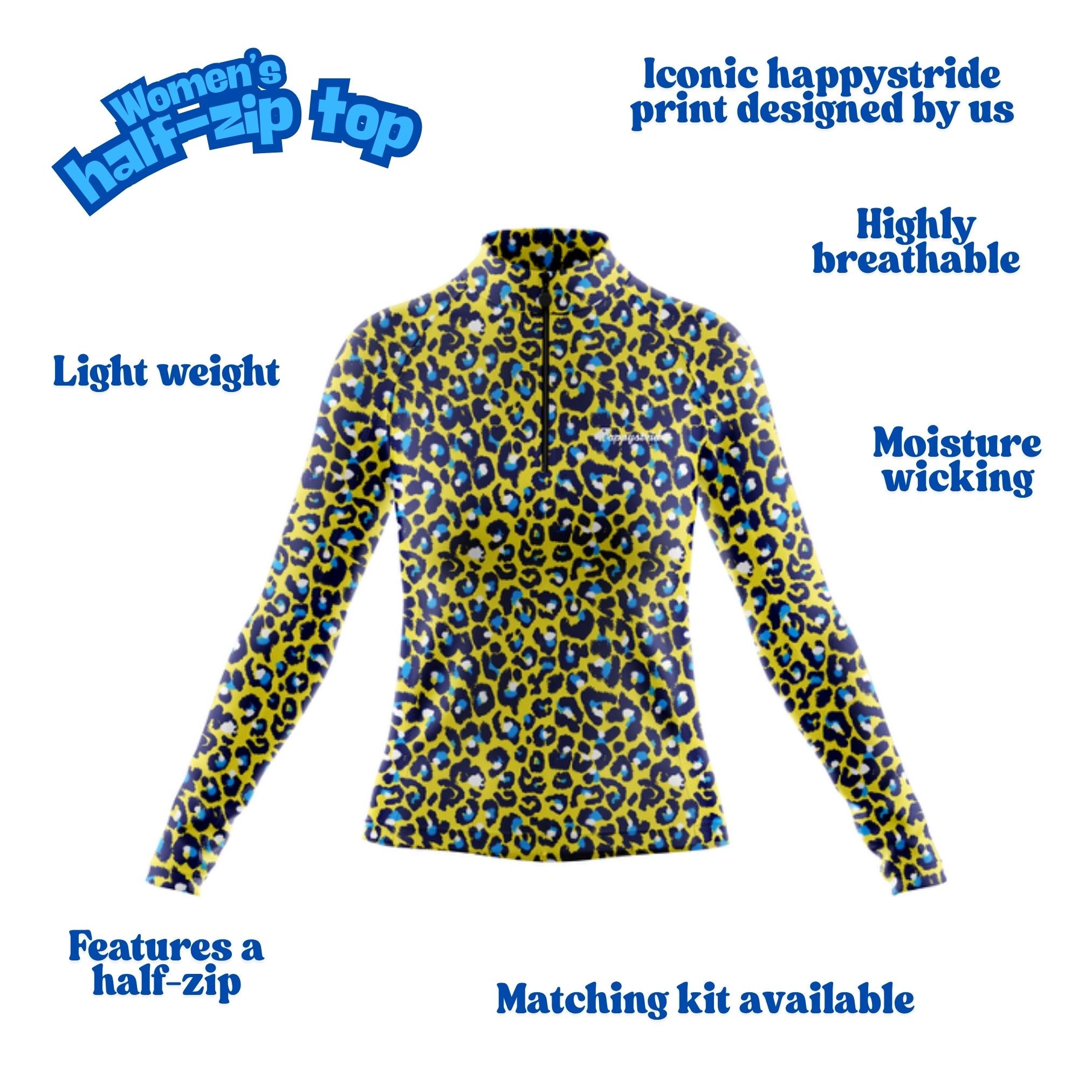 ''Get spotted'' spicy women's half-zip top