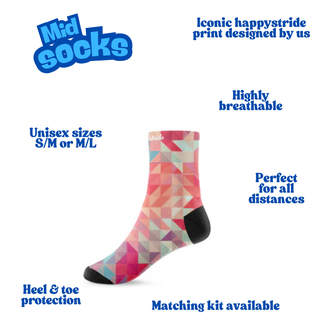 ''Hectic geometric"  mid socks