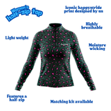 "Get spotted'' hunters women's half-zip top