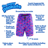 "Hexy geomexy'' fitness shorts (7”)