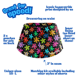 ''Pretty petal'' racer shorts