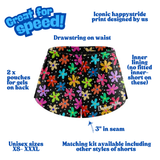 ''Pretty petal'' racer shorts