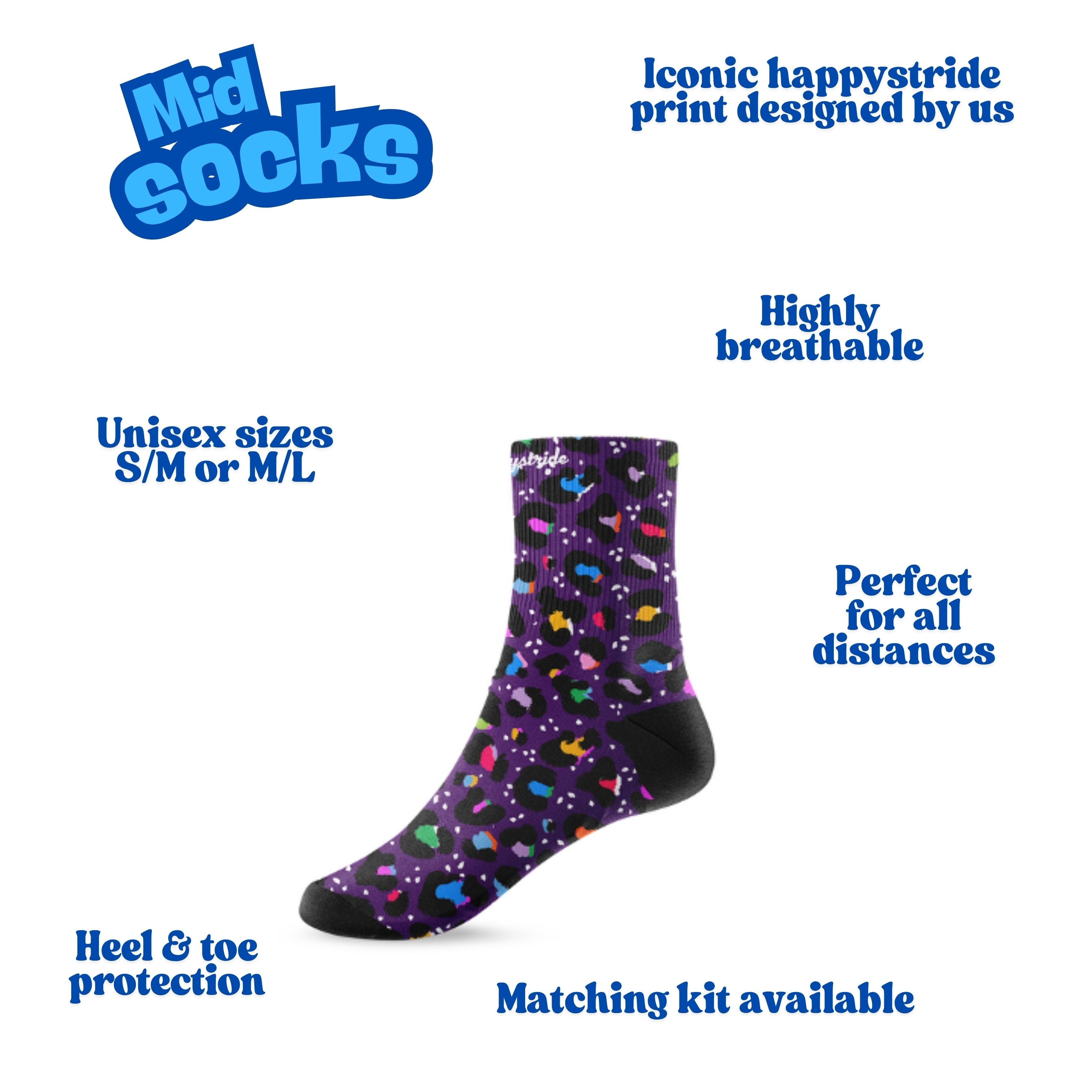 "Get spotted" pop mid socks