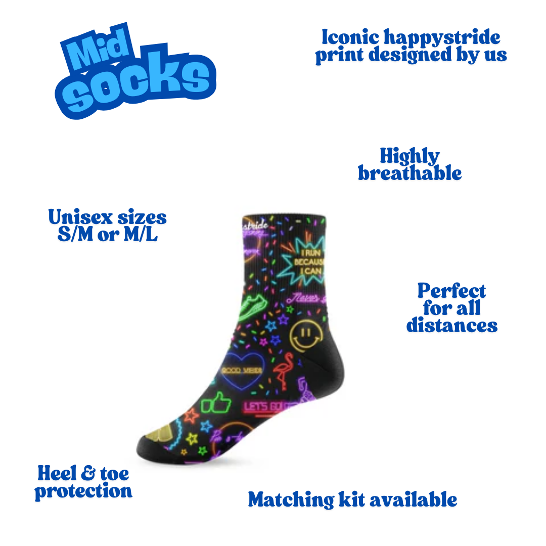 ''Glow and go" mid socks
