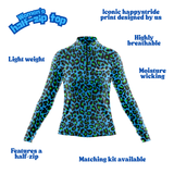 "Get spotted'' fresh women's half-zip top