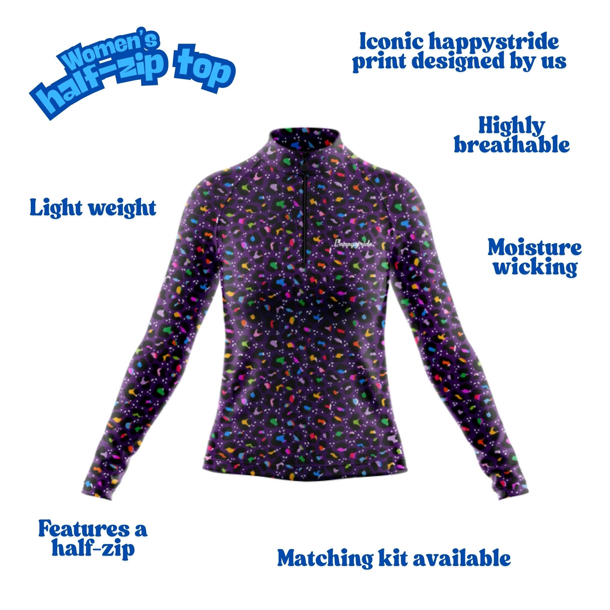 Get spotted Pop women's half-zip top