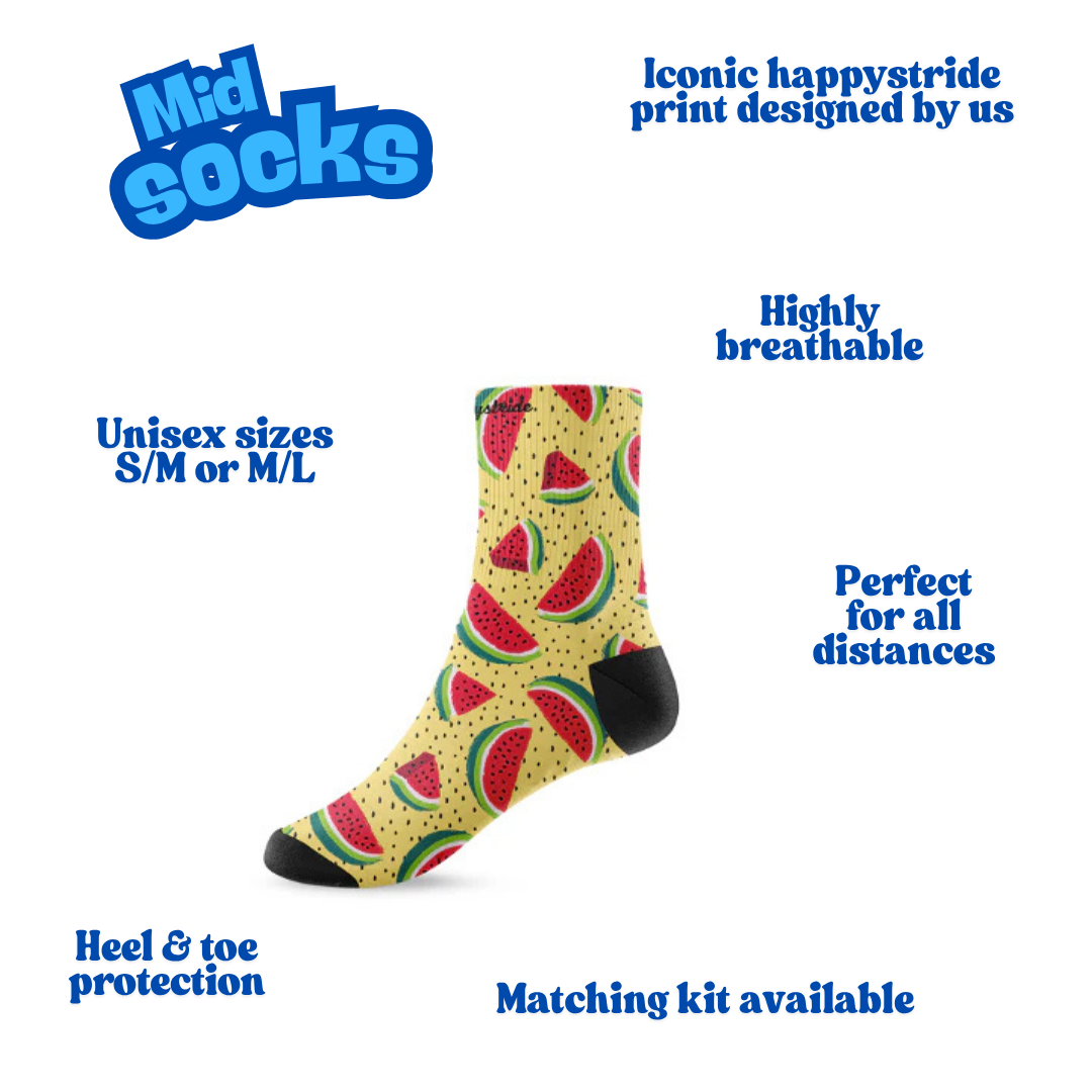 "Fruity booty" mid socks