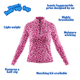 "Get spotted'' candy women's half-zip top