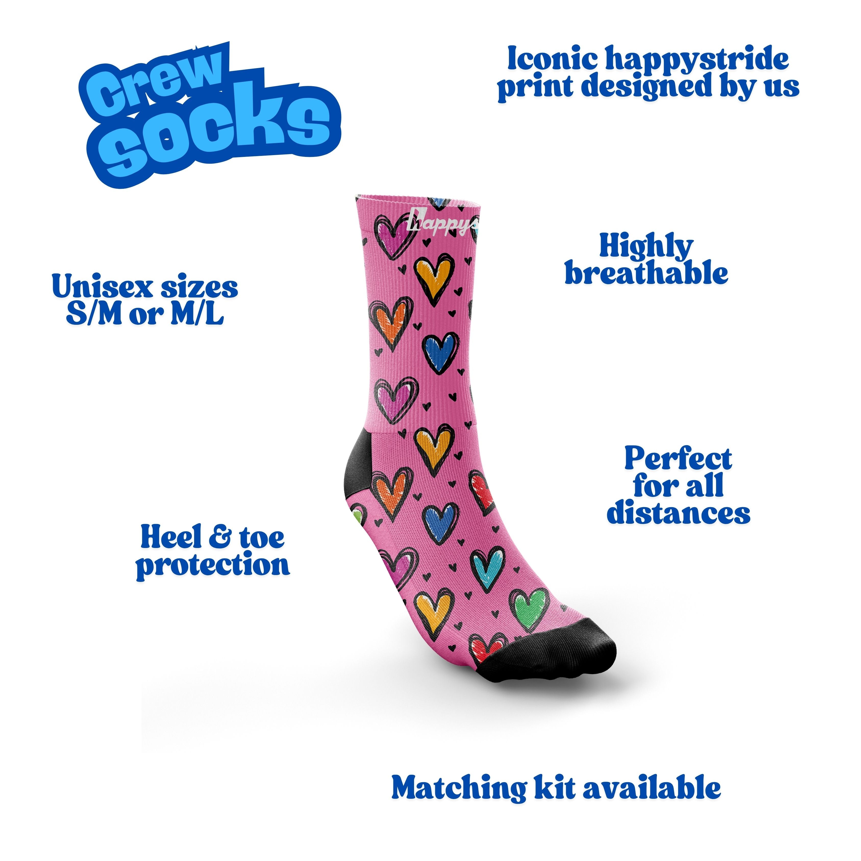 "Smartie Hearties'' crew socks