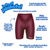 ''Basic b*tch'' maroon fitted shorts
