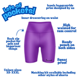 ''Basic b*tch'' purple fitted shorts