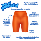 ''Basic b*tch'' orange fitted shorts
