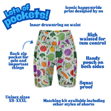 "Lettuce run" fitted shorts