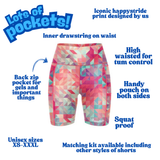 Hectic geometric fitted shorts