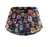 "Who let the dogs out" racer shorts