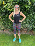 "Disco doodle" capri leggings