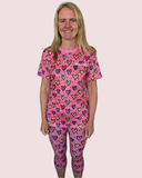 "Smartie hearties" capri leggings