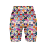 "Cat lap" fitted shorts