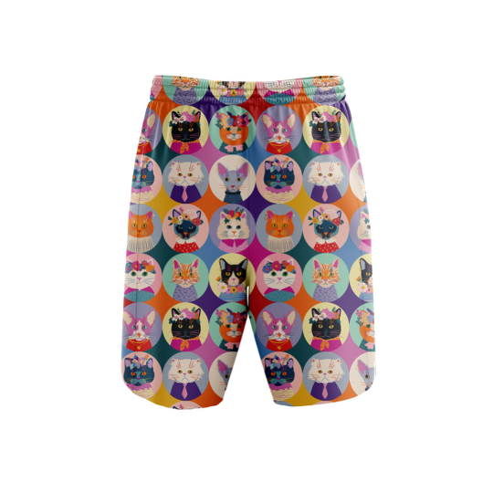 "Cat lap" fitness shorts (7")