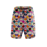 "Cat lap" fitness shorts (7")