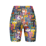 ''Meow meow'' fitted shorts