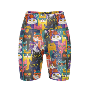 ''Meow meow'' fitted shorts