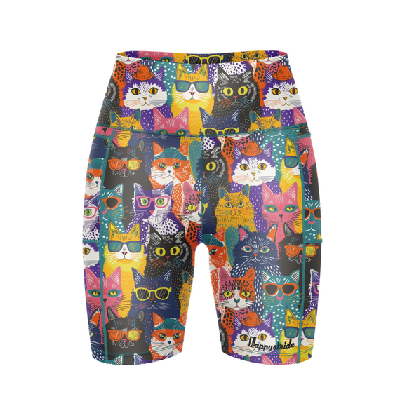 ''Meow meow'' fitted shorts