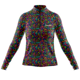 ''Disco doodle'' women's half-zip top