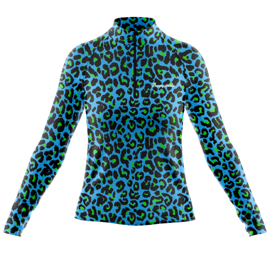 "Get spotted'' fresh women's half-zip top