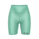 ''Basic b*tch'' minty fitted shorts