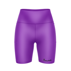 ''Basic b*tch'' purple fitted shorts