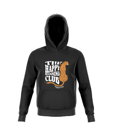 The Happy Running Club black hoodie