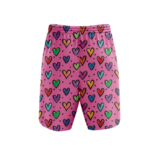 "Smartie Hearties" fitness shorts (7")