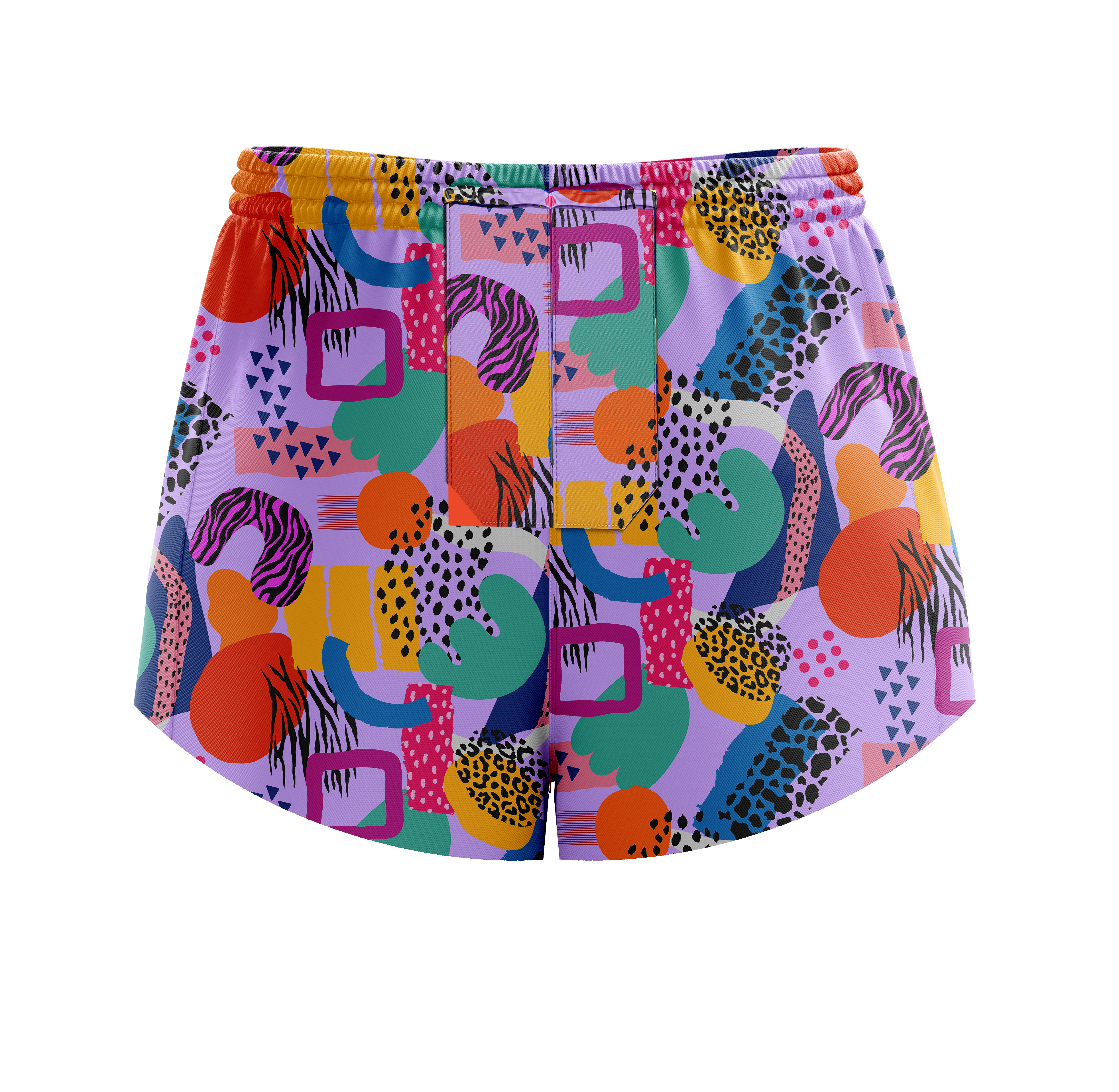 ''We like to party'' racer shorts
