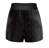 ''Sprinkle of joy'' black endurance shorts