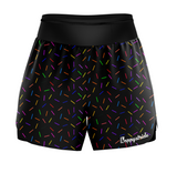''Sprinkle of joy'' black endurance shorts