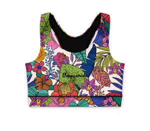 "I bring you flowers'' luxe crop top