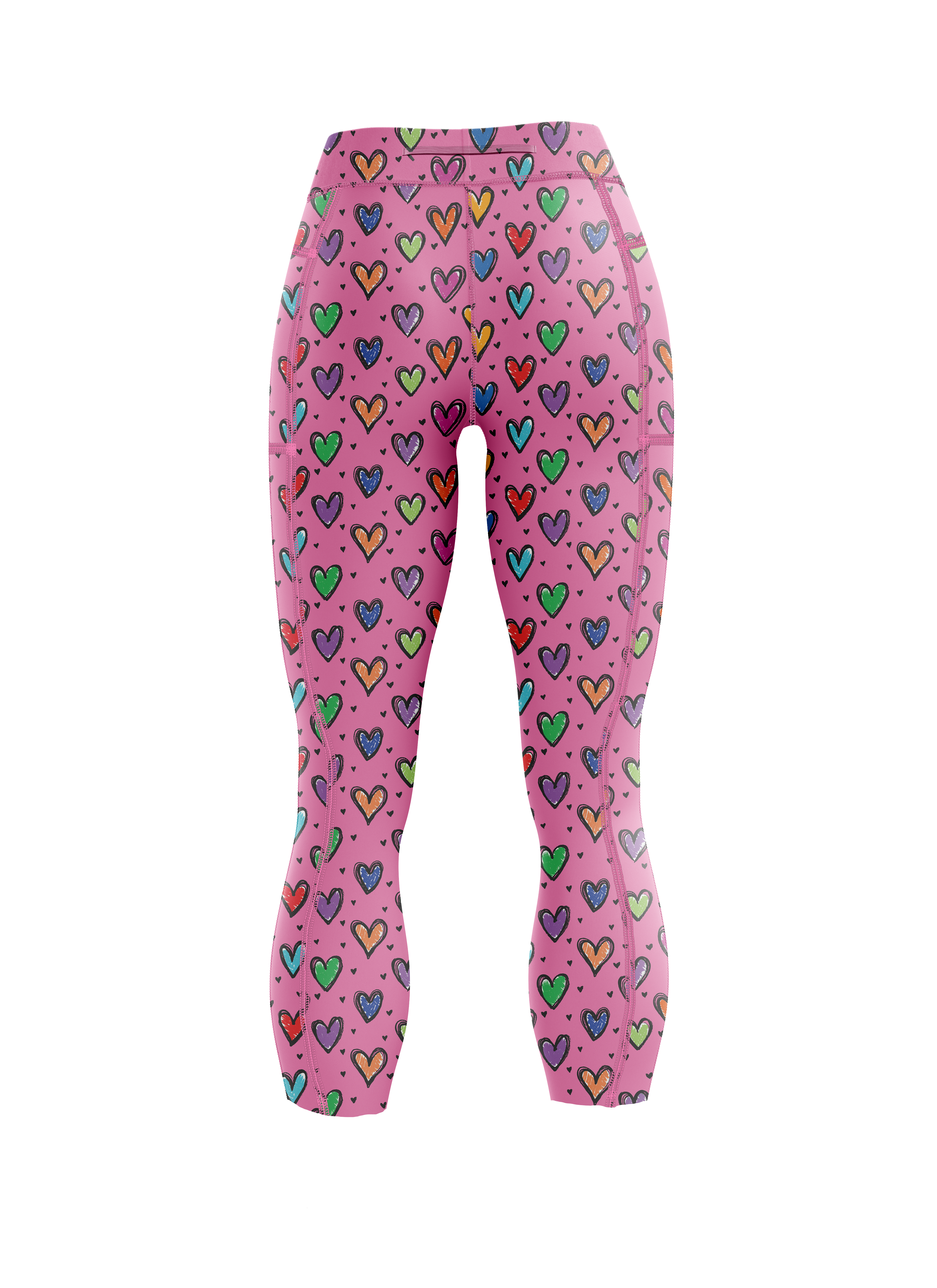 "Smartie hearties" capri leggings