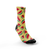 "Fruity booty'' crew socks
