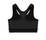 "Basic b*tch'' black luxe crop top
