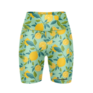 ''Zest for life'' fitted shorts