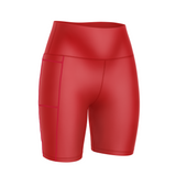 ''Basic b*tch'' red fitted shorts