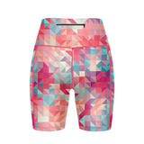 Hectic geometric fitted shorts