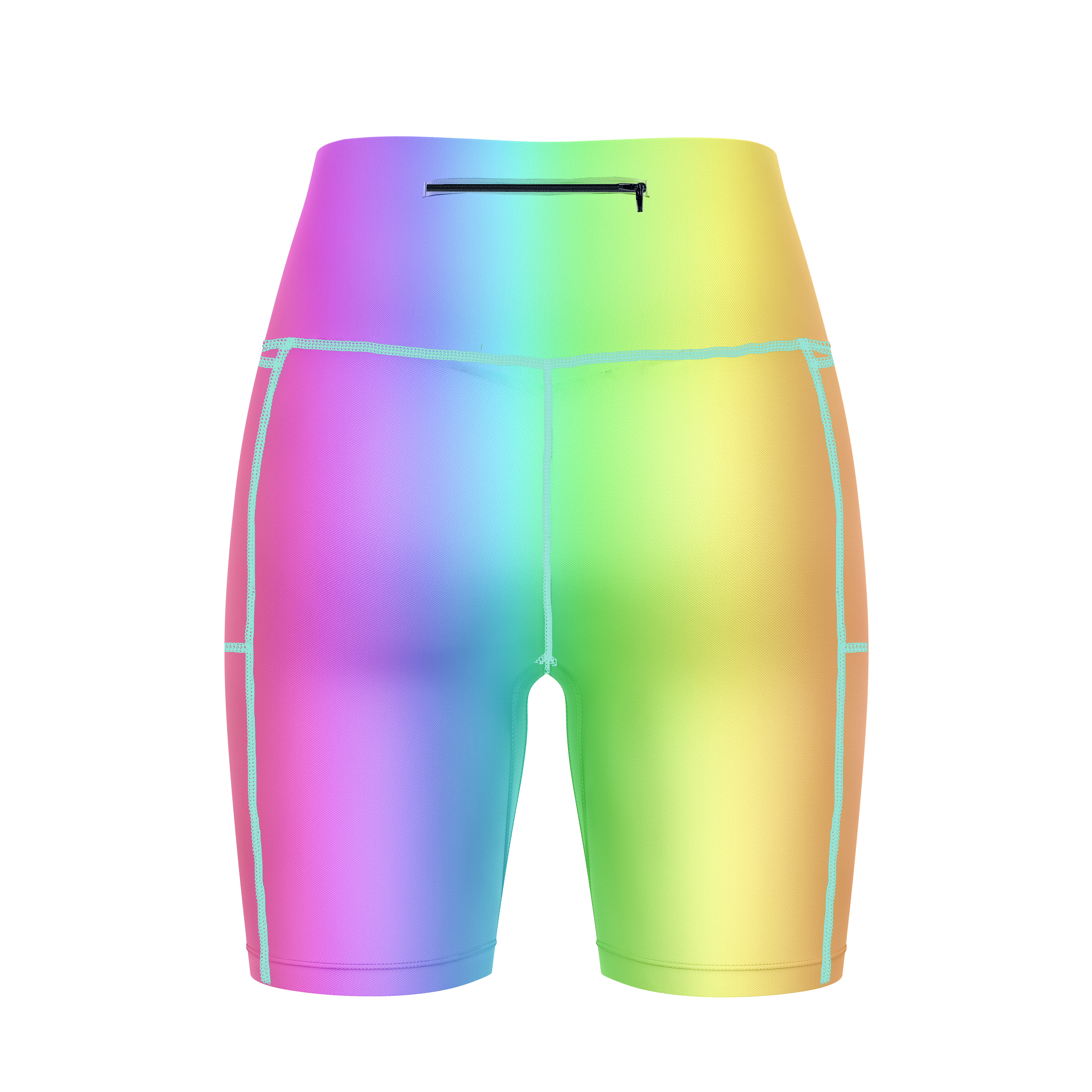 "Rainbow rush" fitted shorts