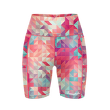 Hectic geometric fitted shorts