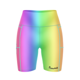 "Rainbow rush" fitted shorts