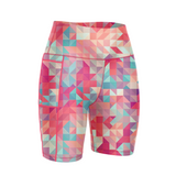 Hectic geometric fitted shorts