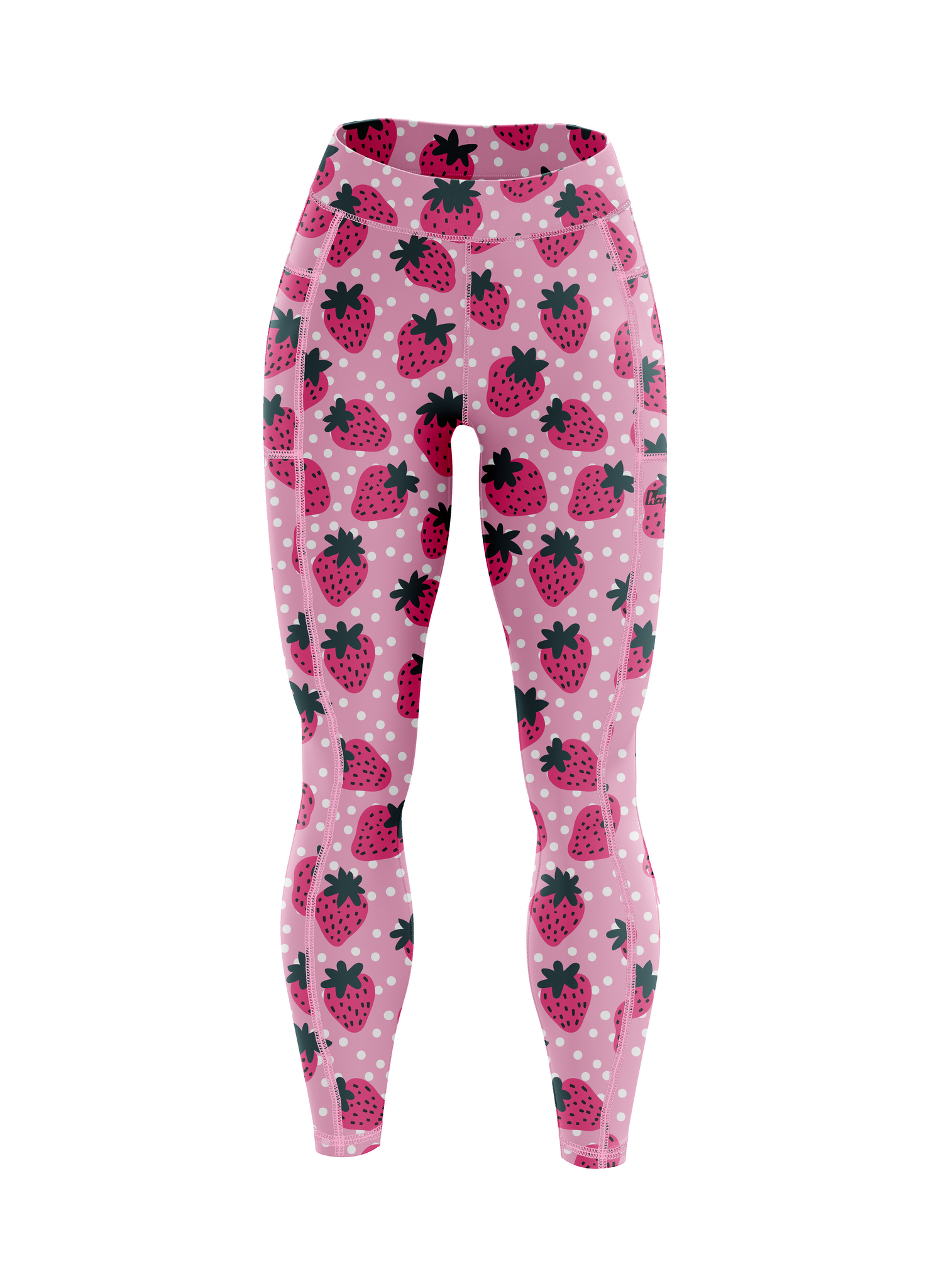 Pump up the jam strawberry pink running fitness leggings Happystride
