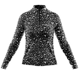 ''Get spotted'' smokey leopard women's half-zip top