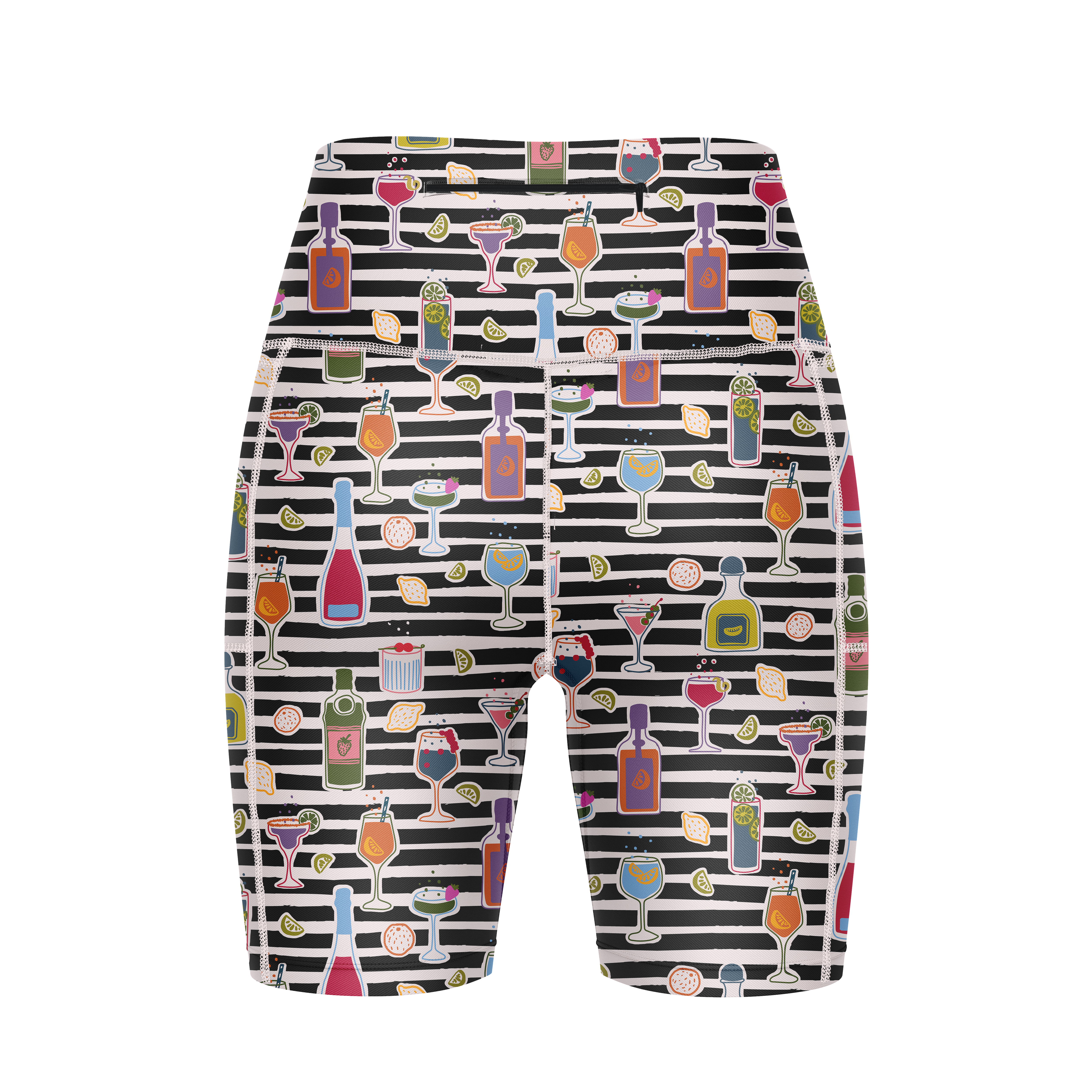 "The drunken zebra" fitted shorts